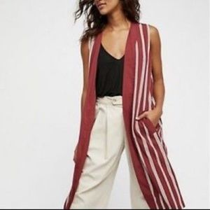 Free People Striped Maxi Vest